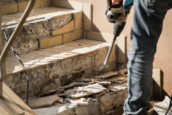 Concrete Stair Demolition in Kerrville